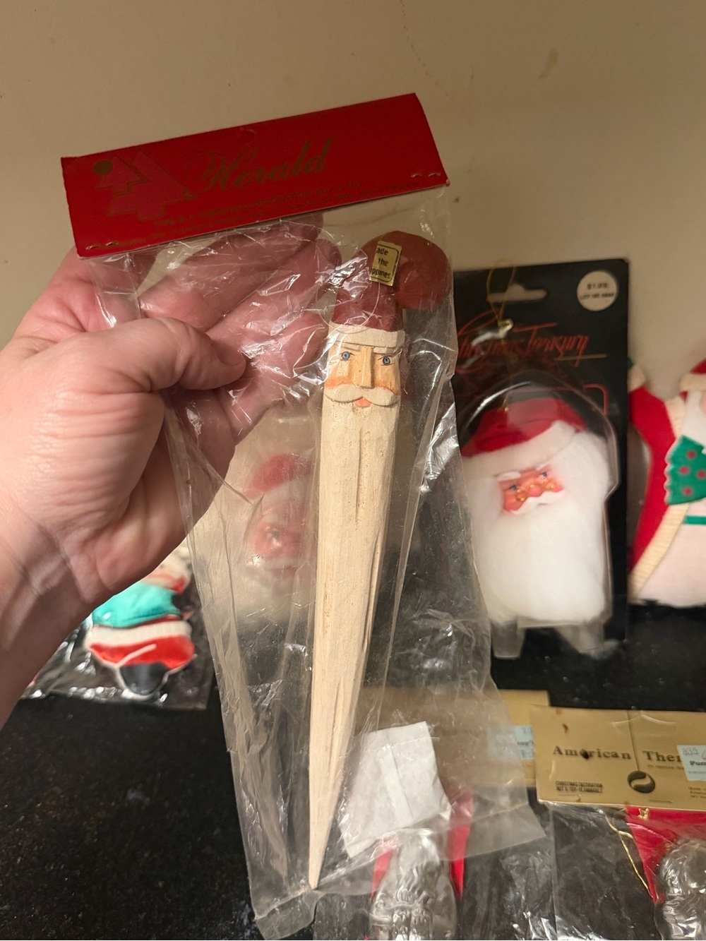 Vintage Santa Ornaments Lot - Picture 4 of 7